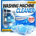 Enzyme Washing Machine Cleaner Tablets (24 Pack) – Protease Laundry Machine Cleaner Descaler for HE, Front Load & Top Load Washer, Deep Clean, Removes Odor, Fur, Residue & Buildup (2-Year Supply)