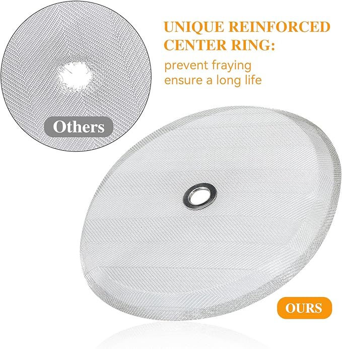 8 Pieces French Press Replacement Filters 3.2 Inch Stainless Steel Mesh, French Press Filters Replacement Screen for 21oz/3.15 Inch Wide French Press Coffee Press