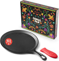 Uno Casa Cast Iron Comal Pan 10.5 Inch - Skillet for Roti, Tawa/Dosa Pan Pataconera, Comales para Tortillas - Comal Para Tortillas Grande - Cast Iron Griddle