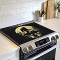 Stove Top Cover Glass Cooktop Heat Resistant Cover,Big Foot Forest Moon Ceramic Stove Top Covers Mat Prevents Scratching Stoves/Counter/Washer Protector,28x20 in