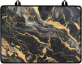 Black Gold Marble Texture Print Electric Stove Top Cover 29.18 x 20.96 inch Glass Cooktop Cover with Lanyards Dish Drying Mat Anti-Slip Range Covers Pad for Glass Top Stove