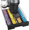 Vtopmart White Coffee Pod Drawer Organizer for Nespresso Vertuo Pods, Holds 40 Large or 60 Small Capsules, Acrylic Coffee Pod Holder with Smooth Pull-Out, Anti-Slip Clear Storage