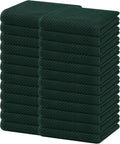 Homaxy 100% Cotton Waffle Weave Kitchen Dish Towels 24-Pack, Blackish Green | 13 x 28 Inches, Ultra Soft Absorbent Dish Towels, Quick Drying Cleaning Towels