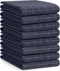 Homaxy 100% Cotton Terry Kitchen Towels, Large 8 Pack, Dark Grey | Ultra Soft and Absorbent Dish Towels for Kitchen, Suitable for Drying and Washing Dishes