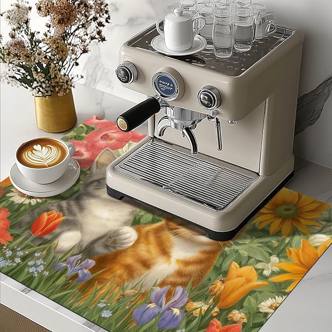 HOMETITUTE Twin Kitten Stove Top Cover 28x20 Heat Resistant Protector Mat