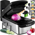 Fullstar Pro Original Vegetable Chopper & Mandoline Slicer Kitchen Gadget | 8 in 1 Veggie Slicer, Onion & Fruit Cutter with Sharp Stainless Steel Blades & Container (Stainless Steel)