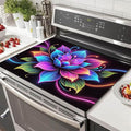 HOMETITUTE Neon Flower Stove Top Cover 28x20 Vibrant Diatomite Mat