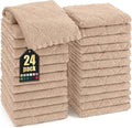 Homaxy 24 Pack Super Soft Absorbent Dish Cloths, 10" x 10", Tan | Coral Velvet, Nonstick Oil Fast Drying Microfiber Cleaning Cloth, No Lint Household Dishcloths