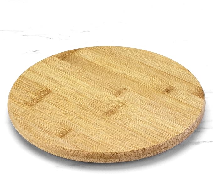 TB Home 10 Inch Bamboo Lazy Susan Turntable for Kitchen, Cabinet or Pantry | Keep spices, sauces, condiments, and seasonings within reach. Sized for kitchen cabinets, pantries, and countertops.