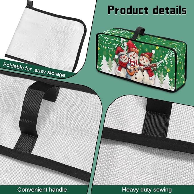 ZDCUSTOM Christmas Toaster Covers 2 Slice Wide Slot Dustproof Toaster Cover Fits Most Long Toasters, Small Kitchen Appliance, Bread Maker Protector, Music Notes Snowman
