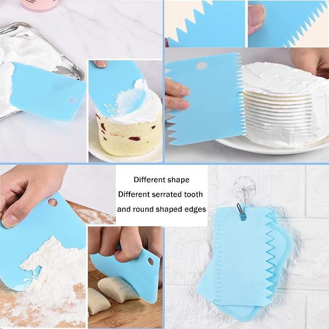 Makmeng Piping Bags and Tips Set - 50Pcs Cake Decorating Supplies Kit with Icing Frosting Nozzles,Icing Scrapers,Reusable & Disposable Pastry Bags - Baking Tools for Cookies,Cupcakes Cake Decorating