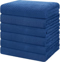 HOMEXCEL 6PK Bath Towel Set, 24x48 in, Absorbent&Quick Dry Towels for Hotel | Ultra Soft, Lightweight Towels for Bathroom, Spa and Beauty Parlor, Blue