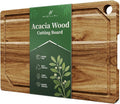 Kitsure Acacia Wood Cutting Board for Kitchen, Large, Edge Grain | Multi-Sizes Wooden Cutting Boards for Chopping & Serving, Convenient Kitchen Essentials, Deep Juice Grooves