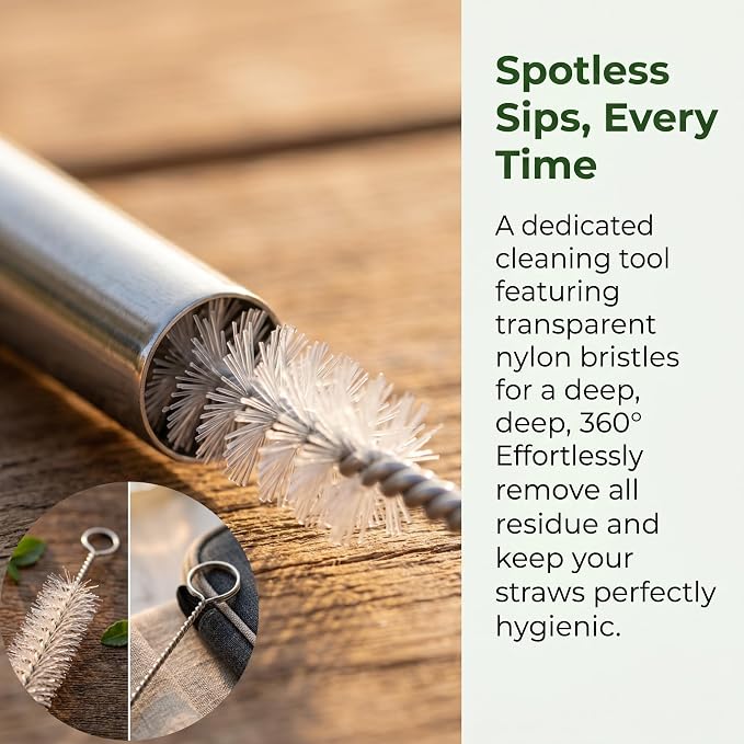 9 Pcs Portable Utensils Set Metal Straws Travel Cutlery Case Fork Spoon | Stainless Steel Utensils with Metal Straws & Cleaning Brush, Bottle Opener and Chopsticks, for Lunch Box Office & Travel