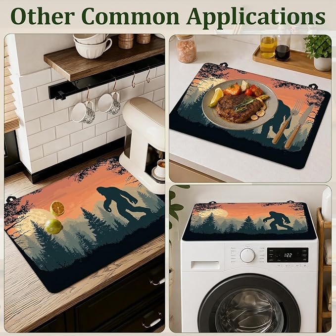 Big Foot Stove Top Covers for Electric Stove,Sunset Forest Electric Gas Stove Pad Heat Resistant Range Cooktop Protector for Home Decor Kitchen 28.5"x20.5"