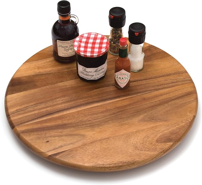 Lipper International 18-Inch Lazy Susan Kitchen Storage, Acacia