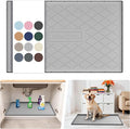 URMONA Under Sink Mat for Kitchen Waterproof, 34" x 22" Silicone Under Sink Mat for Shelf Liner Organizer, Cabinet Sink Protector Under Sink Liner for Bottom Kitchen, Bathroom(Light Grey)