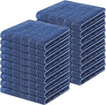 Homaxy 100% Cotton Terry Kitchen Dish Cloths, 18 Pack, Navy Blue | Ultra Soft and Absorbent, Suitable for Drying and Washing Dishes