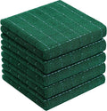 Homaxy 100% Cotton Terry Kitchen Towels, 5 Pack, Dark Green | Ultra Soft and Absorbent Dish Towels for Kitchen, Suitable for Drying and Washing Dishes