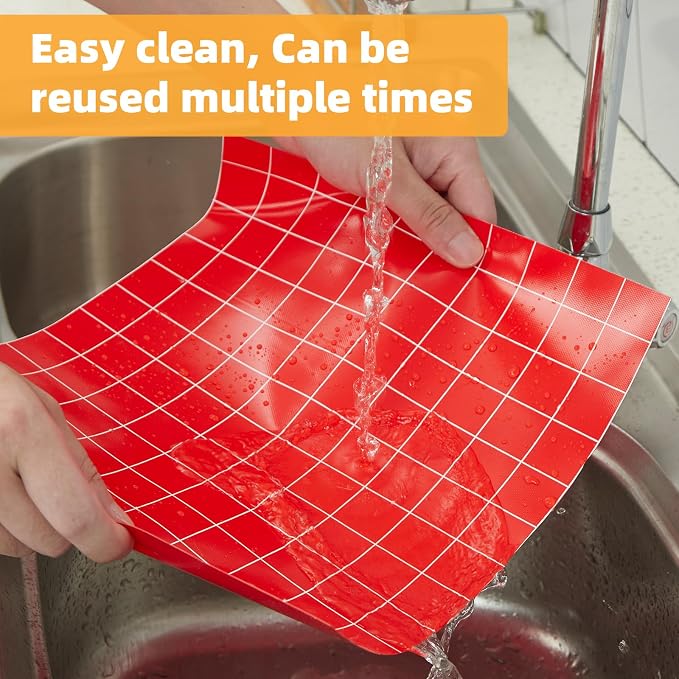 Silicone Baking Mat Roll 16IN*5FT Free Cutting, Non-Slip Pastry Mat, Non-Stick Reusable Air Fryer Liner, Oven Liners, Freeze Dryer Mat, Easily Cut to Size Fit All Ovens Pans Tins Dishes