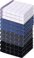Homaxy 100% Cotton Terry Kitchen Dish Cloths, 12 Pack, Multiple Color | Ultra Soft and Absorbent, Suitable for Drying and Washing Dishes