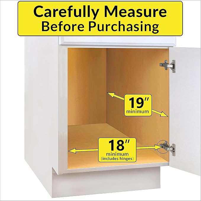 LYNK PROFESSIONAL® Pull Out Cabinet Organizer, Kitchen Slide Out Drawer | 17W x 18D chrome rollout shelf creates easy-access storage for cookware, pantry items and kitchen essentials inside cabinets