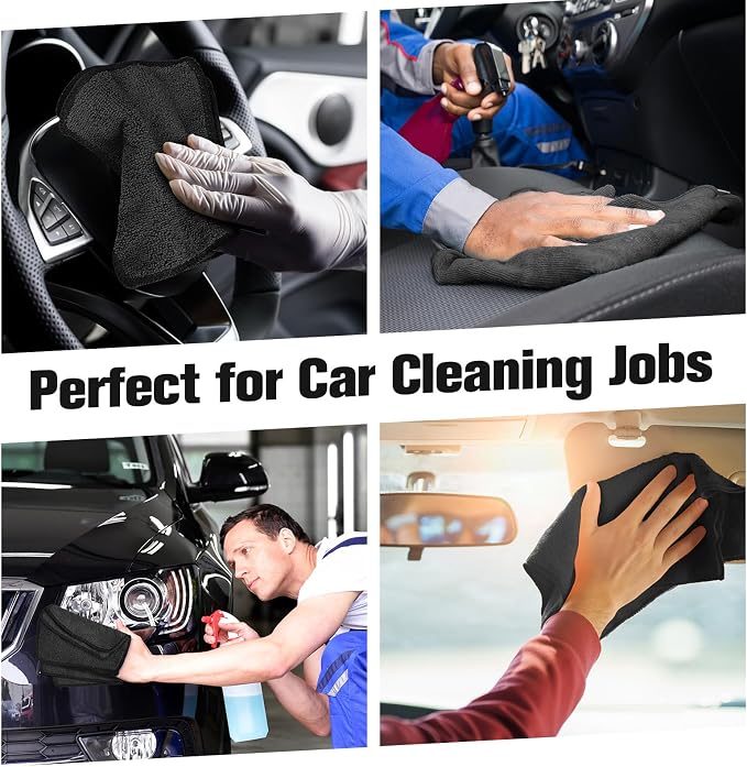 50 Pcs Dry Erase Cloth,6 X 6 Inch,Black | Cleaning Rags Reasonable Whiteboard Cloth Kitchen Towels Microfiber Towels Cars Wash