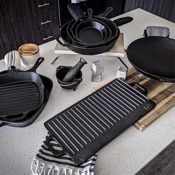 6-1/2 Inch Round Small Pre-Seasoned Cast Iron Skillet
