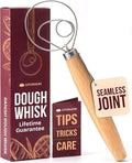 Superbaking 12" Danish Dough Whisk for Bread Mixing | Single Eye Design, Sourdough Bread Baking, Ergonomic Wooden Handle, Bread Making Tools