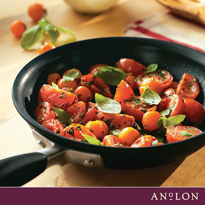 Anolon Advanced Home Hard-Anodized Nonstick Frying Pan, 8.5-Inch Egg Pan, Onyx