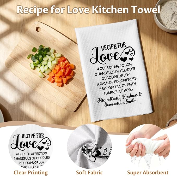 Wedding Gifts for Couples 2026, Bridal Shower Gifts for Bride to Be, Engagement Gift for Newlyweds, Bride Gift, Mr and Mrs Measuring Cups and Spoons Set with Dish Towel
