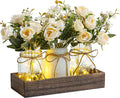 Spring Decor Centerpieces Decoration for Table Coffee Table Decor for Home | Rustic Farmhouse Decor for Home Décor Accents Kitchen Counter Decor Dining Room Living Bathroom,Orange