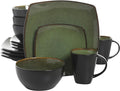 Gibson Elite Soho Lounge 16 Piece Dinnerware Set, Green
