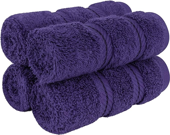 American Soft Linen 100% Cotton Luxury Turkish Towels, 4 PC Washcloth Set | Soft Absorbent Quick Dry OEKO Tex Standard 100 Certificated Durable Machine Washable Premium Hotel Quality