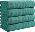 4 Pack Bath Towels Set 35 x 70in Extra Large, Ultra Soft Microfiber | Luxury Thick High Absorbent and Quick Dry Bath Sheet for Bathroom, Beach, Yoga, Sport,SPA, Fitness, Teal Green