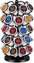 K Cup Holder, Coffee Pod Holder Storage Organizer Stand, 40 Pods Carousel | K Cup Carousel,Polished Top Ball,360°Rotating K Cup Organizer,Stable Base,Space-Saving for Countertop,No Assembly Required