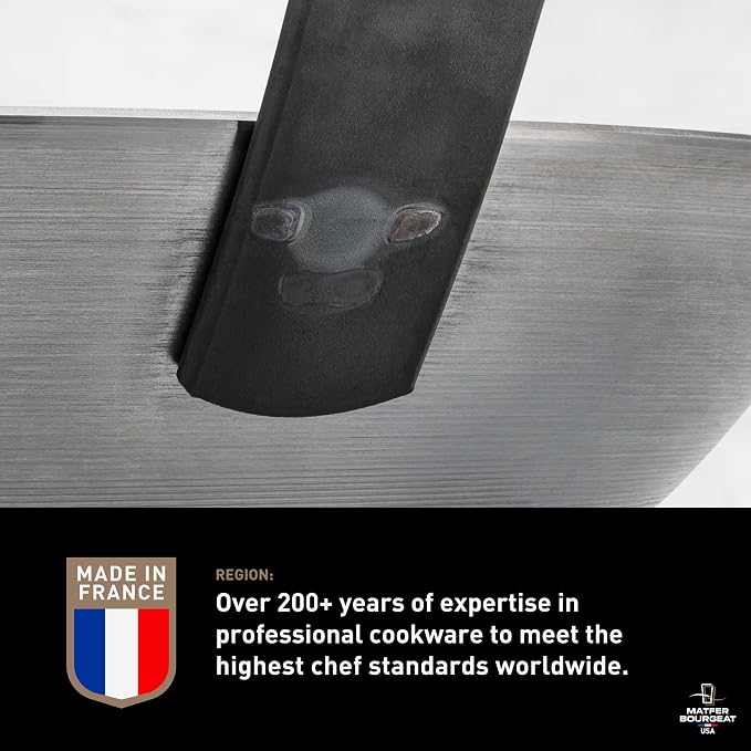 Matfer Bourgeat Black Carbon Steel Frying Pan, 10 1/8"