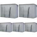 Bodaon 5-Pack Insulated Reusable Grocery Shopping Bags, X-Large Picnic Cooler Bag Cold, Insulated Food/Pizza Delivery Bag, Grey