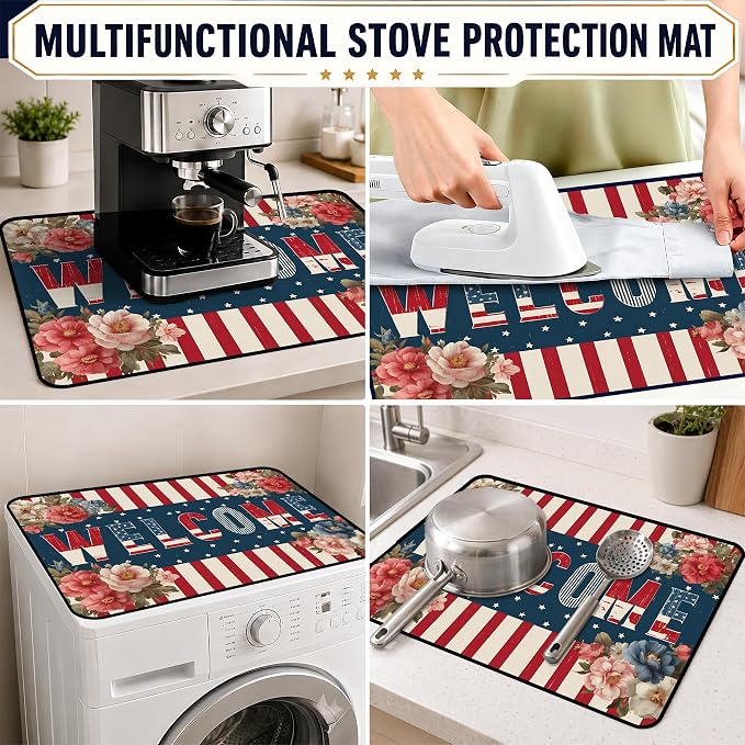 Stove Top Covers with A Non-slip Rubber Coating | protect Your Stove from Scratches, Extend Countertop Space, and Add A Classic Kitchen Touch