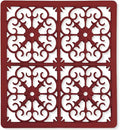 GASARÉ, Extra Large, Thick, Silicone Trivet for Hot Dishes, Pots, and Pans, Heat Resistant Mat for Countertop, Hot Pad for Kitchen, Easy to Clean, 12 x 11 x 3/8 Inches, Red