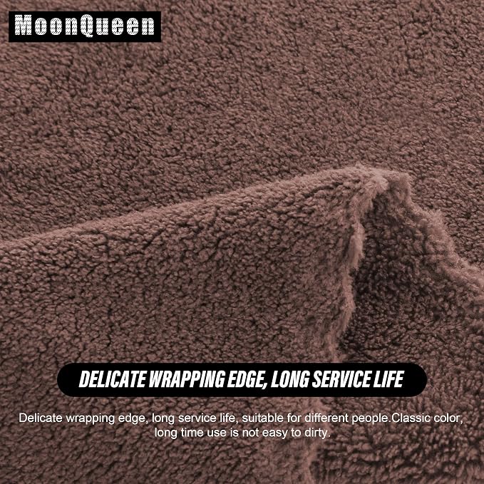 MOONQUEEN Ultra Soft Premium Washcloths Set - 12 x 12 inches - 24 Pack - Quick Drying - Highly Absorbent Coral Velvet Bathroom Wash Clothes - Use as Bath, Spa, Facial, Fingertip Towel (Wood Brown)