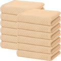 Homaxy 100% Cotton Waffle Weave Kitchen Dish Towels 12-Pack, Apricot | 13 x 28 Inches, Ultra Soft Absorbent Dish Towels, Quick Drying Cleaning Towels