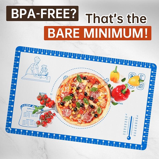 Baking Mats Silicone for Baking Sheet, Non Stick Pastry Mat for Dough Rolling, Silicone Macaron Baking Sheet for Cookie, Pizza, Surdough, Bread,Dough Rolling out