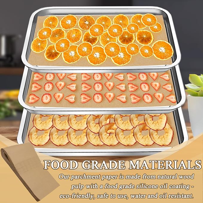 200 PCS Freeze Dryer Tray Mats for Harvest Right Freeze Dryer Trays, Non-Stick Baking Mats One-Off Parchment Paper Compatible with Harvest Right Freeze Dryer Trays (Large - 19.9" x 8.4")