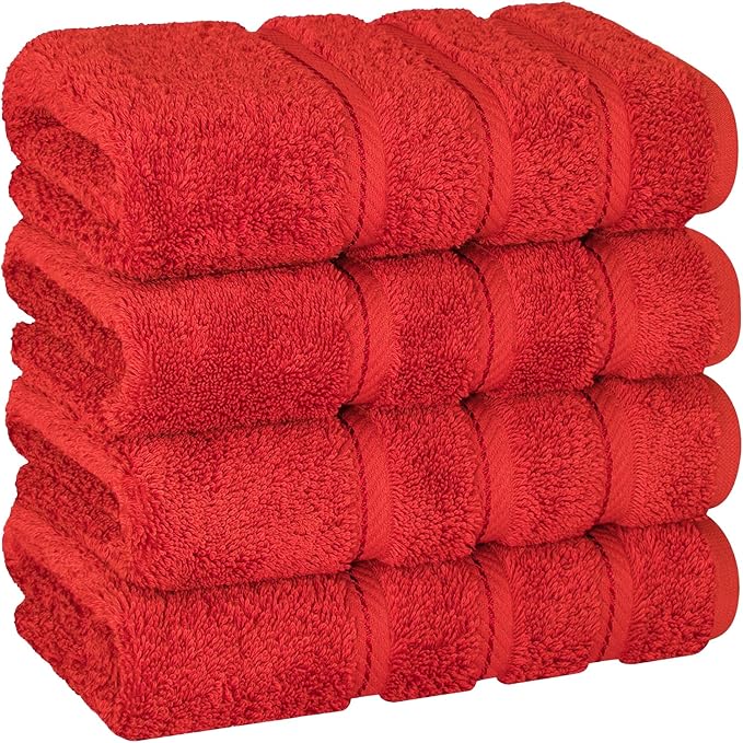 American Soft Linen 100% Cotton Luxury Turkish Towels, 4 PC Hand Towel Set | Soft Absorbent Quick Dry OEKO Tex Standard 100 Certificated Durable Machine Washable Premium Hotel Quality