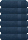 GLAMBURG Ultra Soft 6-piece Hand Towel Set 16x28-100% Ringspun Cotton - Durable & Highly Absorbent Hand Towels - Ideal for use in Bathroom, Kitchen, Gym, Spa & General Cleaning - Mineral Blue