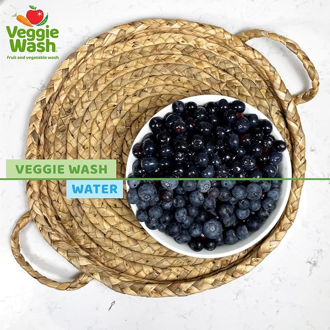 Veggie Wash Fruit and Vegetable Wash, 16 Fluid Ounce, Pack of 12 | Ideal for Cleaning Produce, Vegan, Plant-Derived Ingredients, Unscented, No Parabens, Packaging May Vary