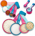 Farberware – Measuring Cup & Spoon Set (9-Piece) – Blue & Pink, Set of 9