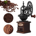 Coffee Grinder, Wooden Manual, Brown, Six Deformation Base | Cast Iron Hand Crank, Antique Coffee Mill, Roller Design, For Mesh Coffee, Decoration & Gift