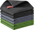 Nialnant 6 Pack Kitchen Towels, 100% Cotton, 12x12 Inches | Dish Cloth for Washing Dishes, Absorbent Quick Drying Dish Rags, Multipurpose Cleaning Rags
